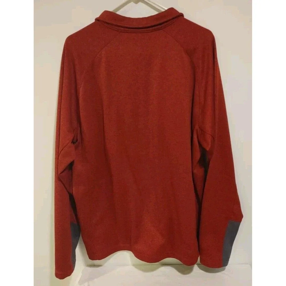 The North Face 1/4 Zip Sweater Pull Over Heather Red Hike Camp Outdoor Men's XL